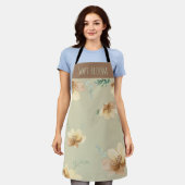 Keuken "Soft Bloom" Bloemen Waterverf Tuinieren Schort (Gedragen)