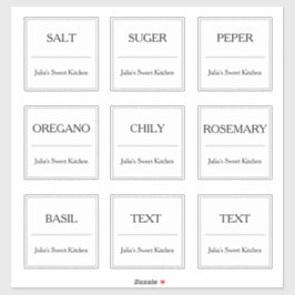 Keuken Spice Jar Label Custom-cut Vinyl Stickers