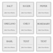 Keuken Spice Jar Label Custom-cut Vinyl Stickers (Voorkant)