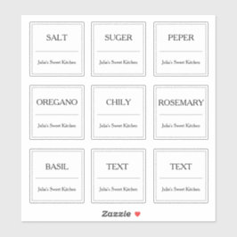 Keuken Spice Jar Label Doorzichtige Stickers