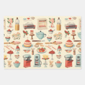 Keuken taarten en gereedschap Retro Inpakpapier Vel (Voorkant 2)