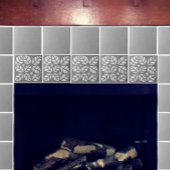 Keuken tegel, Grijs en wit Ovaalblad Tegeltje