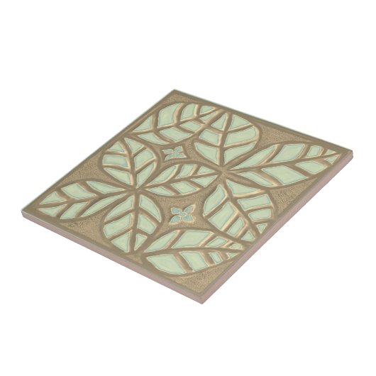 Keuken tegel, groen en paddenstoel tegeltje (Zijkant)