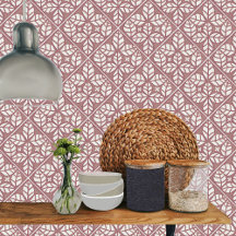 Keuken tegel, Roos Rood en wit blad