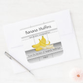 Keuken Tegels Vierkant Productlabel Banaan Muffins Vierkante Sticker (Envelop)