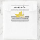 Keuken Tegels Vierkant Productlabel Banaan Muffins Vierkante Sticker (Tas)