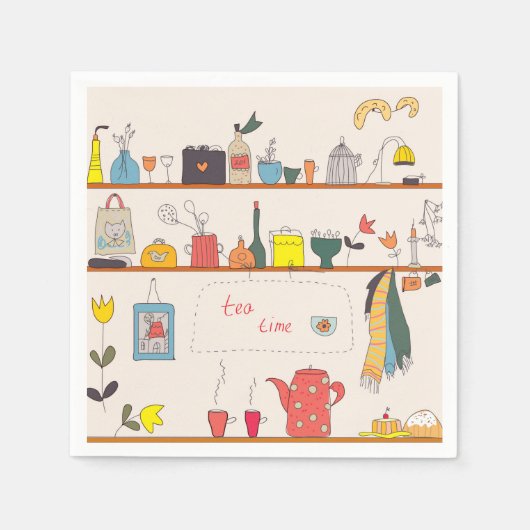 Keuken thee tijd servet (Voorkant)
