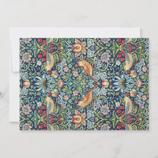 Keuken Thee William Morris stijl uitnodiging (Achterkant)