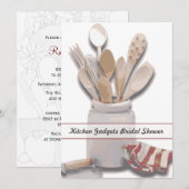 Keuken Thema Vrijgezellenfeest Aangepaste Uitnodig Kaart (Voorkant / Achterkant)
