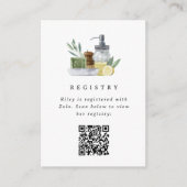 Keuken-thema Vrijgezellenfeest register QR-code Informatiekaartje (Voorkant)