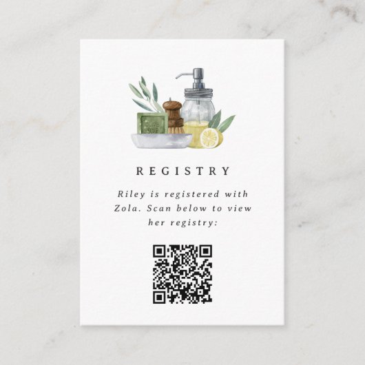 Keuken-thema Vrijgezellenfeest register QR-code Informatiekaartje (Voorkant)