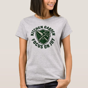 Keuken Tuin Focus Op Vreugde Vintage Badge T-shirt