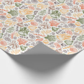 Keuken Tuin Plantaardig Patroon Cadeaupapier (Hoek)