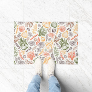 Keuken Tuin Plantaardig Patroon Deurmat