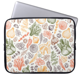Keuken Tuin Plantaardig Patroon Laptop Sleeve