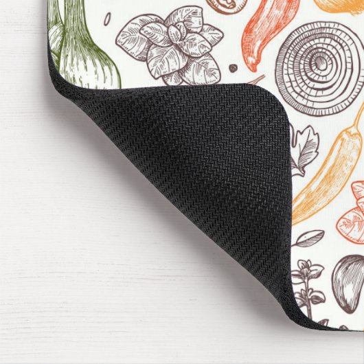 Keuken Tuin Plantaardig Patroon Muismat (Hoek)