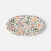 Keuken Tuin Plantaardig Patroon Papieren Bordje (Gekanteld)