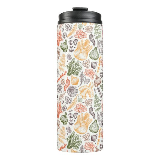 Keuken Tuin Plantaardig Patroon Thermosbeker (Voorkant)