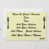 Keuken Uitnodiging / Diner / Evenement - SRF (Achterkant)