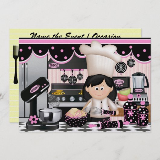 Keuken Uitnodiging / Diner / Evenement - SRF (Voorkant / Achterkant)