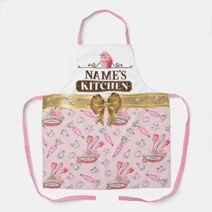 Keuken van Custom Name, Bakgerei, en Gouden Boog Schort