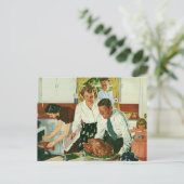 Keuken van het Diner van de Thanksgiving van de Feestdagenkaart (Staand voorkant)