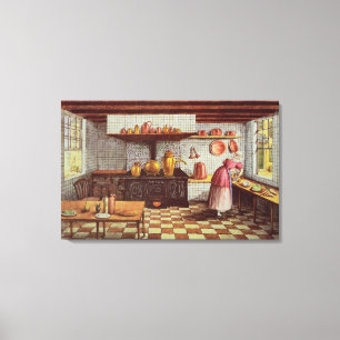 Keuken van het Hotel St.Lucas Canvas Afdruk