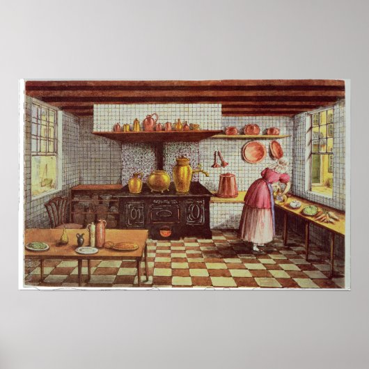 Keuken van het Hotel St.Lucas Poster (Voorkant)