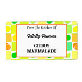 Keuken van Lemon, Limoen Oranje citrusvruchten Etiket (Voorkant)