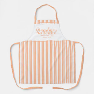 Keuken van oma modern ontwerp met perzik-oranje ti schort