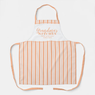 Keuken van oma modern ontwerp met perzik-oranje ti schort