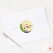 Keuken van retro Artichokes bewerkbaar recept Ronde Sticker (Envelop)