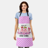 keuken van schattige varkensbaconliefhebbers schort (Gedragen)