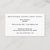 Keuken verbouwen & bouwen visitekaartje (Achterkant)