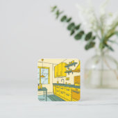 Keuken verbouwen vierkante visitekaartje (Staand voorkant)