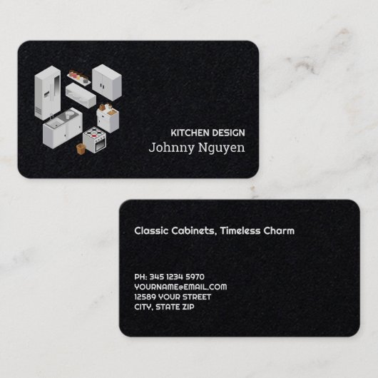Keuken verbouwingskasten visitekaartje (Voorkant / Achterkant)