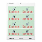 Keuken Verhuisdoos Label Sticker (Full Sheet)