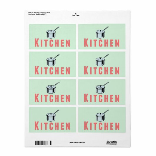 Keuken Verhuisdoos Label Sticker (Full Sheet)