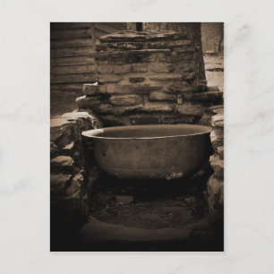 Keuken Verwante Sepia-foto's Briefkaart