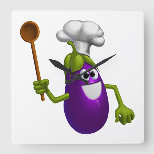 Keuken Vierkante Klok (Voorkant)