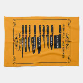 Keuken Vis Fileting Knife Grafiek Theedoek (Horizontaal)