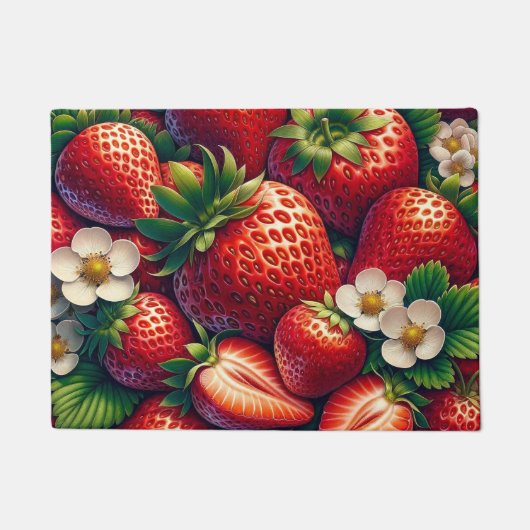 Keuken vloermat Aardbei Aardbeien Deurmat (Voorkant)