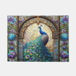 Keuken Vloermat Peacock Glas in lood Deurmat