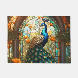 Keuken Vloermat Peacock Glas in lood Deurmat