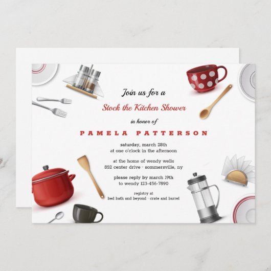 Keuken vol voor de Bruidsshower Kaart (Voorkant / Achterkant)