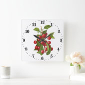 keuken voor  kersen wandbekleding vierkante klok (Huis)