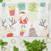 Keuken voor Kerstmis, voor Kerstmis en voor Kerstm Theedoek (Gevouwen)