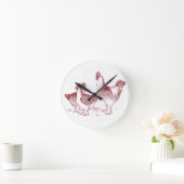 Keuken voor vrouwelijke kalkoenen ronde klok (Huis)