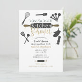 Keuken Voorraad Bruidsshower Modern Minimaal Kaart (Staand voorkant)