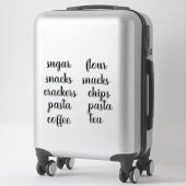 Keuken Voorraadorganisatie Script Label Sticker (Koffer)